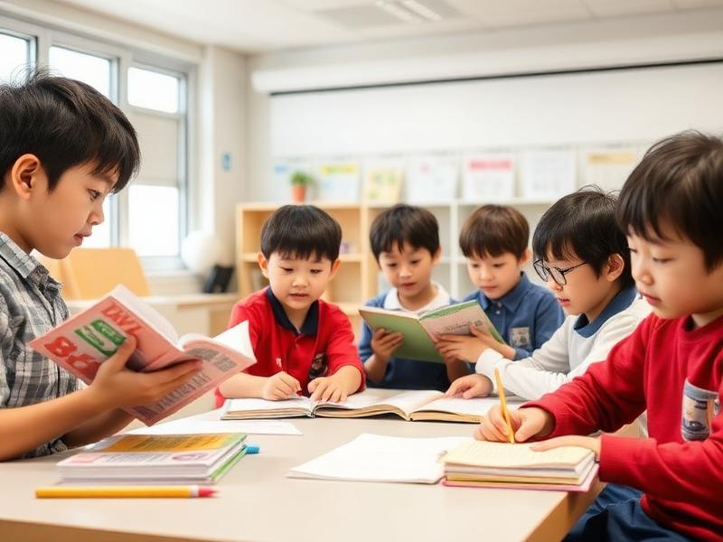 仲良く勉強する子供たち