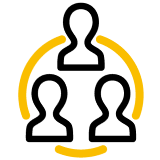 人がつながっているアイコン